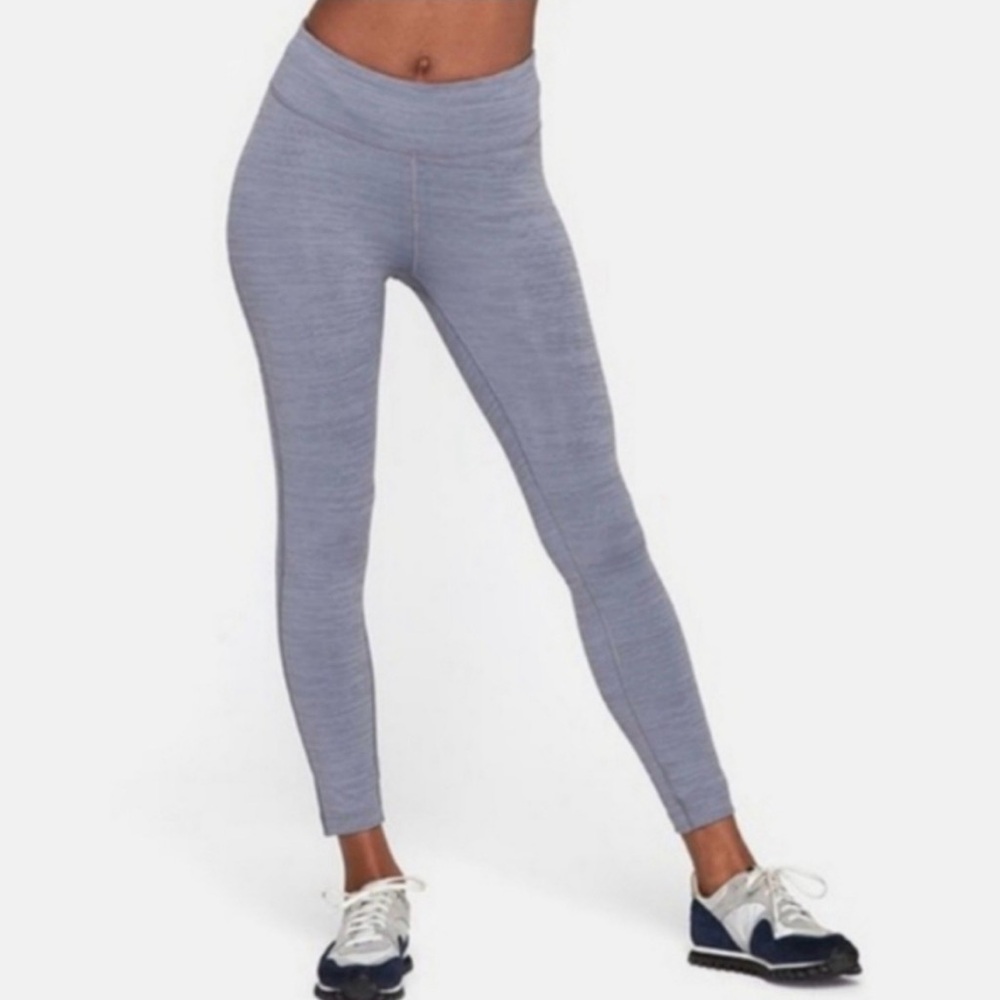 Outdoor Voices Small Heather Gray High Rise Leggings Core Warmup 7/8 Yoga Pants